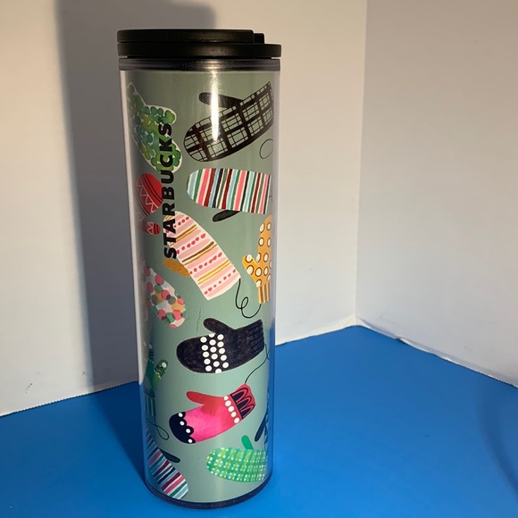 NWT Starbucks Holiday Assorted Mittens 16oz Acrylic Tumbler 2017